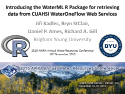 Introducing the WaterML R Package for retrieving data from CUAHSI