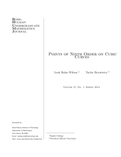 Points of Ninth Order on Cubic Curves - Rose