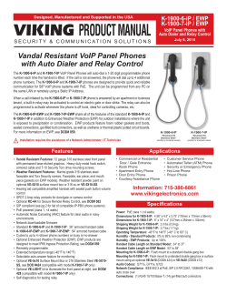 K-1900-6-IP and K-1900-7-IP Product Manual