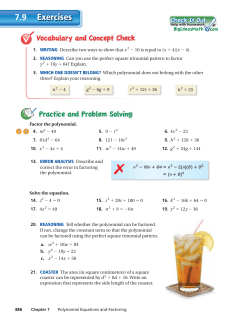Exercises 7.9