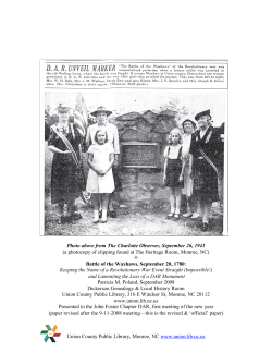 Battle of the Waxhaws, September 20, 1780