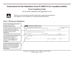 Instructions for the Substitute Form W-8BEN
