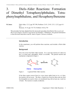 Diels-Alder Reaction - Web Pages - University of Missouri