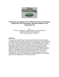 Preliminary Investigation into the Effects of Friction, Work