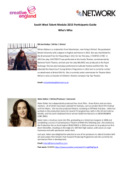 South West Talent Module 2015 Participants