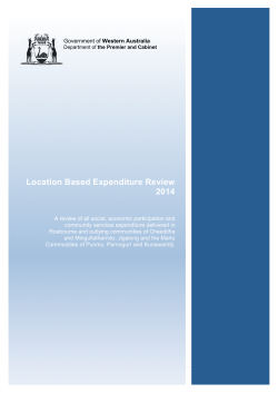 Location Based Expenditure Review - Department of Aboriginal Affairs