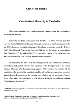 CHAPTER THREE Constitutional Monarchy in