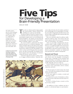 for Developing a Brain-Friendly Presentation