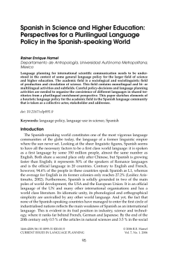 Spanish in Science and Higher Education