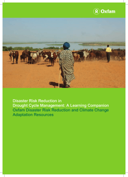 Disaster Risk Reduction in Drought Cycle Management: A