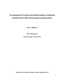 `An assessment of asset and liquidity quality as indicators of