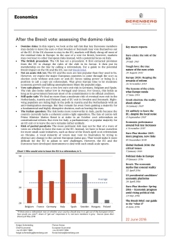 After the Brexit vote: assessing the domino risks