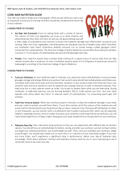 cork war nutrition guide