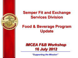 Semper Fit and Exchange Services Division Food