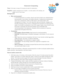 Classroom Composting Background: How to build a worm bin: