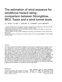 The estimation of wind exposure for windthrow hazard rating