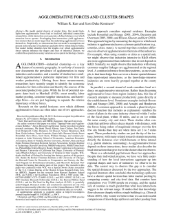agglomerative forces and cluster shapes