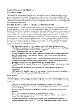 Socialist Workers Party Manifesto