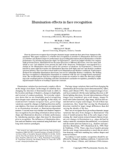 Illumination effects in face recognition - tarrlab