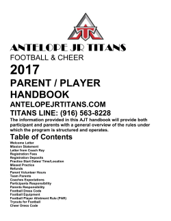 2017 Parent/Player Handbook