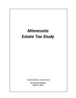 Minnesota Estate Tax Study - Minnesota Department of Revenue