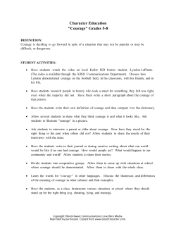 Character Education "Courage" Grades 5-8