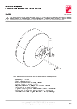 Installation Instructions 4 ft CompactLine&reg; Antennas (with E