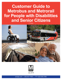 Customer Guide to Metrobus and Metrorail for People