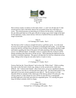 Championship Course Setup: 29.8 Furlongs (6548 Yards) Par 70