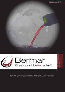 Bermar (International) Ltd Sample Customer List