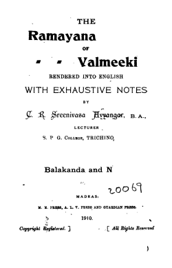 Ramayana - Sanskrit Documents Collection