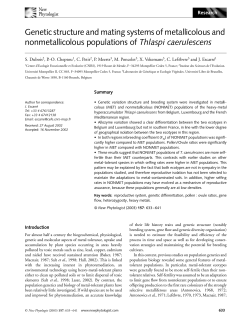 Genetic structure and mating systems of metallicolous and