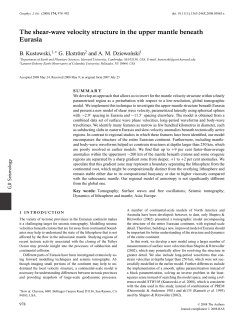 The shear-wave velocity structure in the upper mantle beneath Eurasia