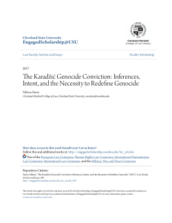 Inferences, Intent, and the Necessity to Redefine Genocide