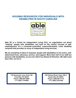 SC Housing Guide for Individuals with Disabilities