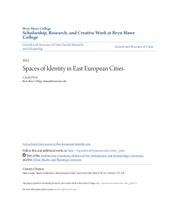 Spaces of Identity in East European Cities