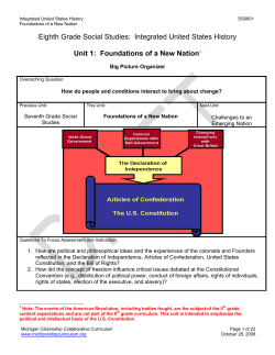 Grade 8 Social Studies Unit 1