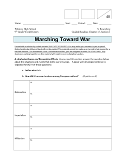 Marching Toward War