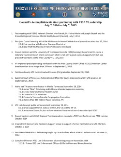 Council 070714 - 070715 accomplishments