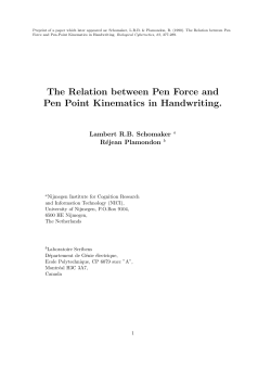 (1990) The relation between pen force and pen
