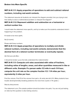 Math - Grade 7 Summary