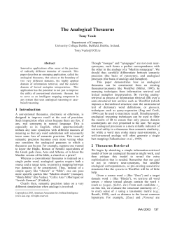 The Analogical Thesaurus