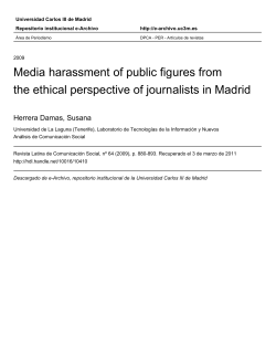 Media harassment of public figures from the ethical perspective of