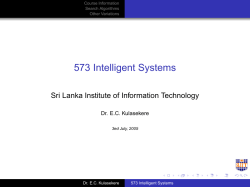 573 Intelligent Systems