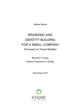 branding and identity building for a small company