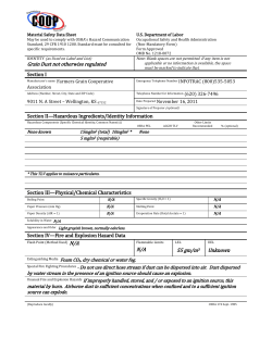 Grain Dust MSDS