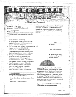 ead with a Purpose ~eaa to ~iscover what this"idle king"longs to do