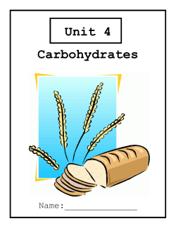 Unit 4 Carbohydrates