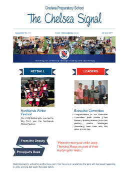 Signal 12, 26 April 2017 - Chelsea Preparatory School