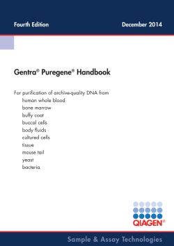 Gentra&reg; Puregene&reg; Handbook